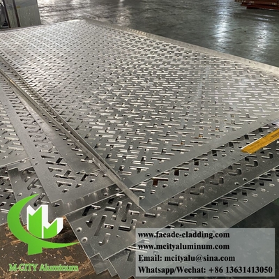 Customized metal cladding aluminio sistema de fachadas con perforación patrones decorativos