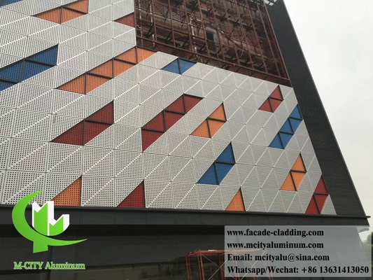 Pantallas de aluminio perforadas de paneles metálicos para revestimiento antióxido de fachadas de paredes de edificios