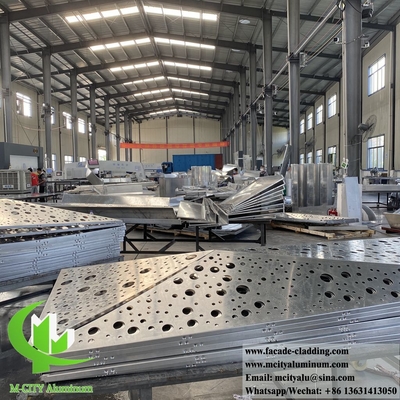 Panes metálicos exteriores fachadas de aluminio sistema de corte CNC patrones decorativos de chapa de metal personalizada