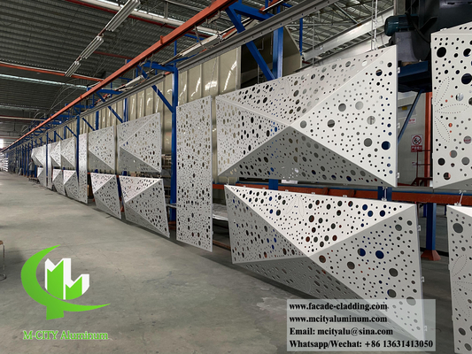 Sistema de fachada de metal 3D de revestimiento sólido de aluminio para decoración exterior de paredes de edificios
