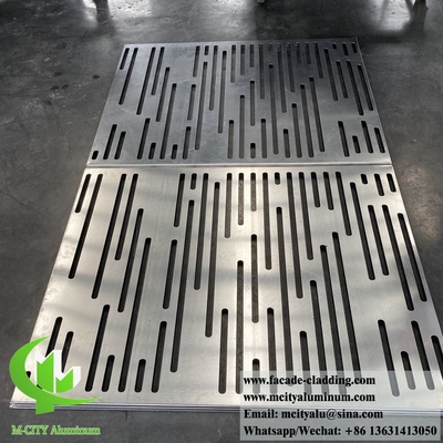 Islam diseño fachada metálica revestimiento de pared de aluminio con patrones perforados recubierto en polvo