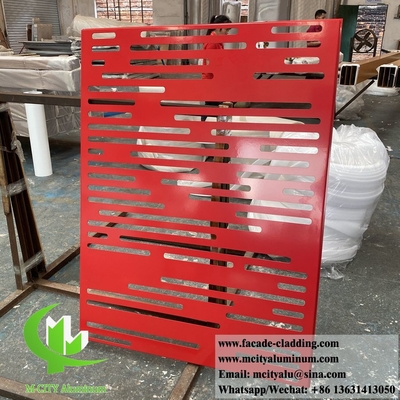 Panel de revestimiento metálico con grabado cnc hueco fachadas de aluminio para decoración de paredes de edificios