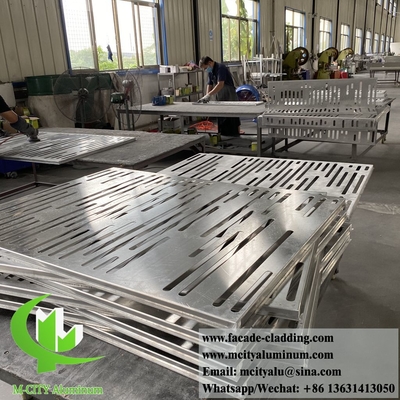 Panel de revestimiento metálico con grabado cnc hueco fachadas de aluminio para decoración de paredes de edificios