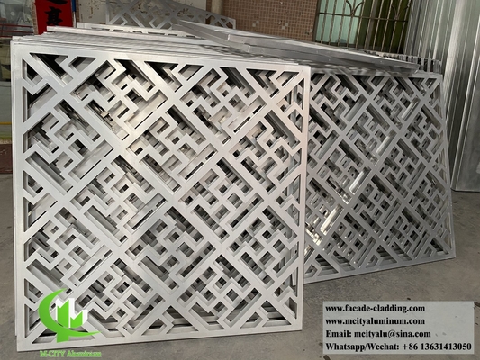 Pantalla de metal cortada por láser paneles de aluminio estilo chino diseño tradicional patrones huecos para la decoración