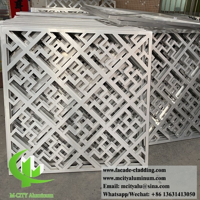 Pantalla de metal cortada por láser paneles de aluminio estilo chino diseño tradicional patrones huecos para la decoración