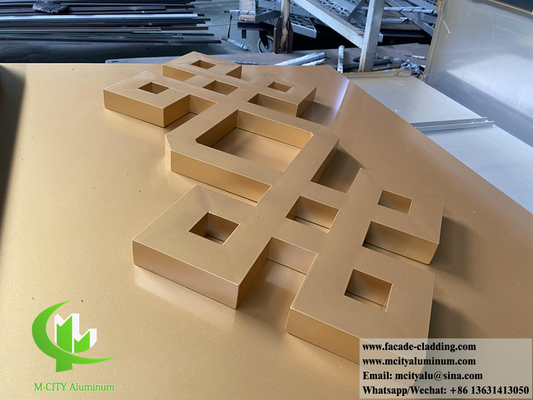 Diseño 3D de revestimiento de pared de aluminio sólido color de la lámina de soldadura de 3 mm fachada de la pared exterior