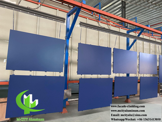 Panel de pared de aluminio sólido de 3 mm para revestimiento de edificios, fachada, decoración interior y exterior, color azul PVDF