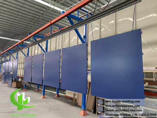Panel de pared de aluminio sólido de 3 mm para revestimiento de edificios, fachada, decoración interior y exterior, color azul PVDF