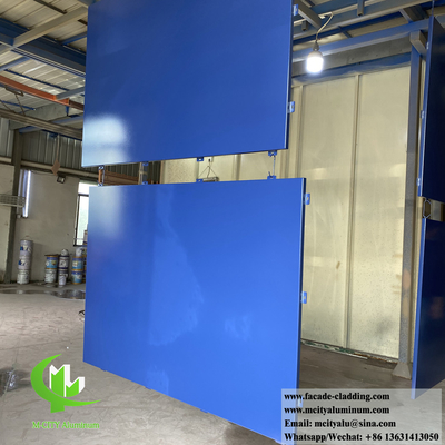 Panel de pared de aluminio sólido de 3 mm para revestimiento de edificios, fachada, decoración interior y exterior, color azul PVDF