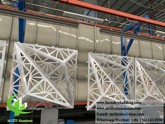 Panel de revestimiento metálico personalizado de hojas de aluminio patrones de perforación PVDF pintura
