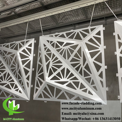 Panel de revestimiento metálico personalizado de hojas de aluminio patrones de perforación PVDF pintura