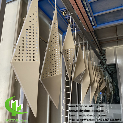 Panel de revestimiento metálico personalizado de hojas de aluminio patrones de perforación PVDF pintura