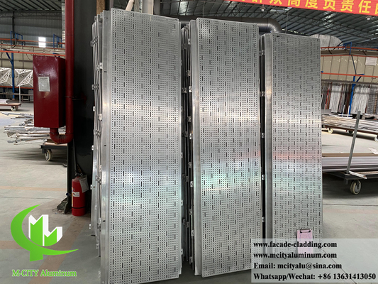 Hojas redondas de aluminio revestido de metal exterior con patrón de perforación pvdf revestido en polvo