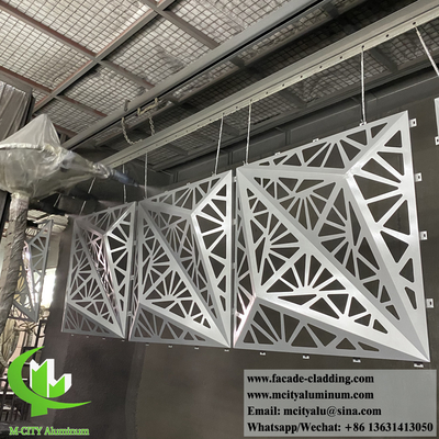 3D forma de revestimiento de metal paneles de pantalla de aluminio PVDF pintura 1220x1220mm tamaño personalizado