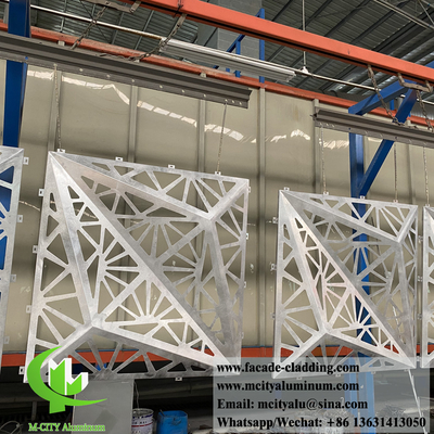 Panel de aluminio sólido diseño de revestimiento metálico 3D ignífugo anti-óxido PVDF color de las astillas de 3 mm de grosor