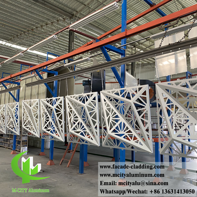 Panel de aluminio sólido diseño de revestimiento metálico 3D ignífugo anti-óxido PVDF color de las astillas de 3 mm de grosor