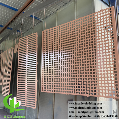 Sistema de fachada de revestimiento 3D de aluminio, material metálico, polvo antirruda, recubierto con un espesor de 3 mm