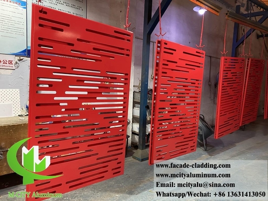Panel de aluminio perforado de 3 mm de espesor en polvo recubierto con luz LED