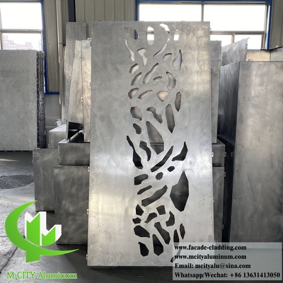 Panel de pantalla de metal cortado por láser, revestido en polvo de chapa de aluminio, material de decoración para fachadas de edificios