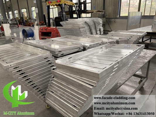 Revestimiento de pared sólida fachada de metal paneles de aluminio color gris PVDF 15 años de garantía