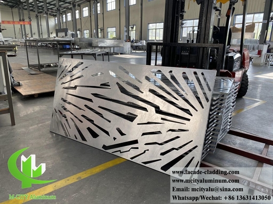 Panel de pantalla de metal cortado por láser, revestido en polvo de chapa de aluminio, material de decoración para fachadas de edificios