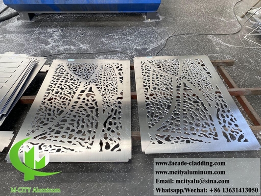 Pantalla de metal cortada por láser de 2 mm fachadas de aluminio paneles de revestimiento metálico para decoración exterior de edificios