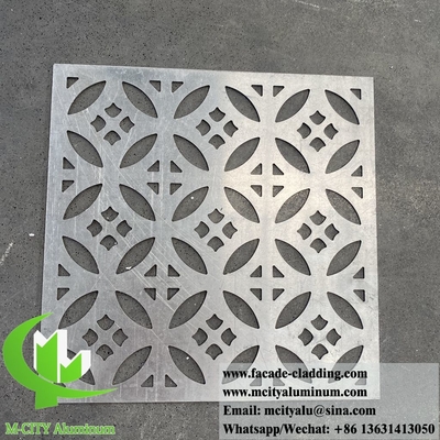 Paneles decorativos con patrones de aluminio de chapa metálica de 3 mm para la decoración de fachadas de edificios