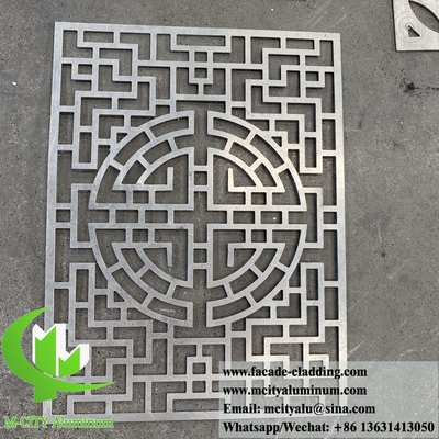 Panel de aluminio para diseño decorativo pantalla metálica para decoración de paredes de edificios espesor 3 mm