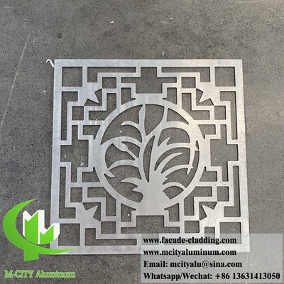 Paneles decorativos con patrones de aluminio de chapa metálica de 3 mm para la decoración de fachadas exteriores de edificios
