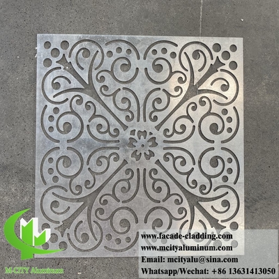 Paneles decorativos con patrones de aluminio de chapa metálica de 3 mm para la decoración de fachadas exteriores de edificios