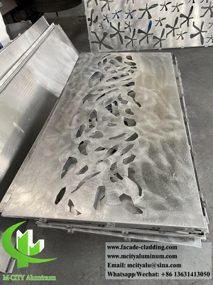 Panel de pantalla de metal cortado por láser, revestido en polvo de chapa de aluminio, material de decoración para fachadas de edificios