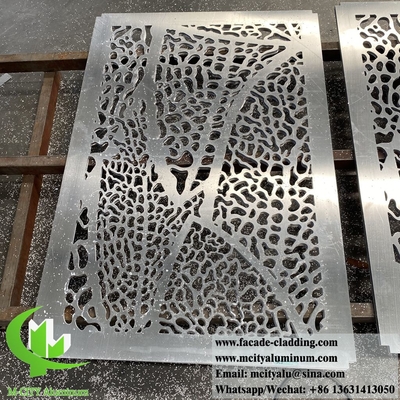 Paneles decorativos con patrones de aluminio de chapa metálica de 3 mm para la decoración de fachadas exteriores de edificios