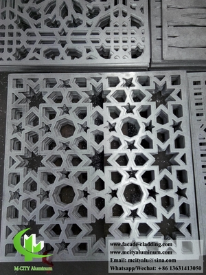 Diseño de la fachada de la hoja de árbol de metal revestimiento de chapa de aluminio con patrones de 3 mm de espesor en polvo