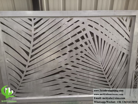 Paneles de aluminio de pantalla de metal cortados por láser con diseño de patrones en polvo recubiertos de PVDF con colores