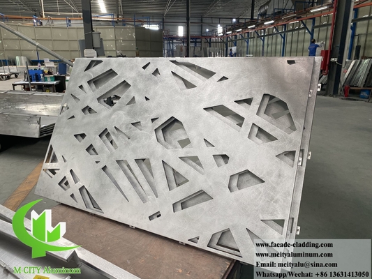 Paneles de aluminio de pantalla de metal cortados por láser con diseño de patrones en polvo recubiertos de PVDF con colores