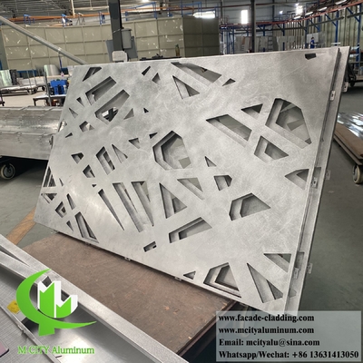 Paneles de aluminio de pantalla de metal cortados por láser con diseño de patrones en polvo recubiertos de PVDF con colores
