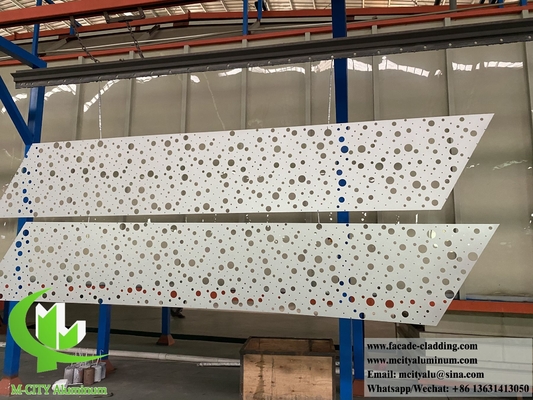 Revestimiento de aluminio de paneles perforados de chapa metálica para pantalla de privacidad/decoración de fachadas de paredes