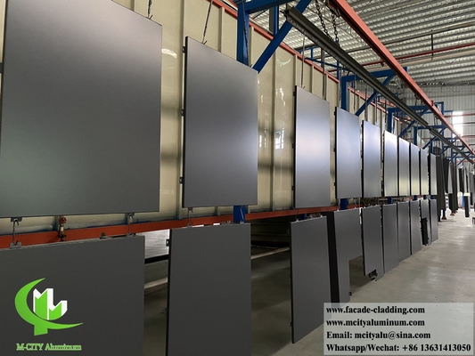 Revestimiento de pared de aluminio sólido de color gris PVDF 20 años de garantía espesor de 3 mm para fachada del edificio