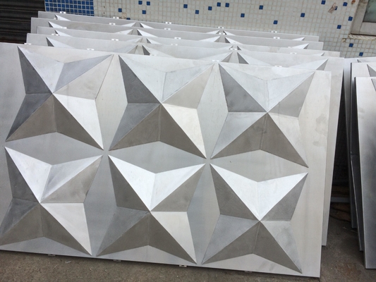 Diseño 3D de revestimiento de pared de aluminio sólido color de la lámina de soldadura de 3 mm fachada de la pared exterior