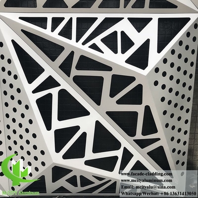 Revestimiento de paredes de aluminio paneles sólidos diseño 3D con patrones decorativos para fachada del edificio