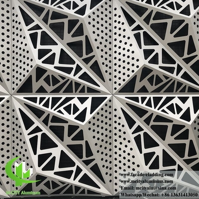 Revestimiento de pared de metal personalizado con forma 3D de hoja de fachada de aluminio de 1m x 1m de color eslabón