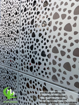 Arquitectónico corte láser revestimiento de pared de metal de aluminio PVDF revestimiento 15 años garantía de color decoración exterior