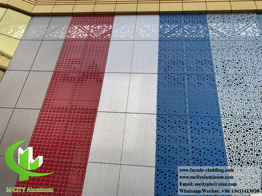 Revestimiento de paredes metálicas decorativas fachada de aluminio con diseño de patrones PVDF 15 años de garantía de color
