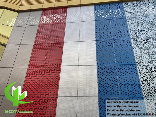 Revestimiento de paredes metálicas decorativas fachada de aluminio con diseño de patrones PVDF 15 años de garantía de color