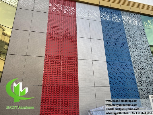 Revestimiento de paredes metálicas decorativas fachada de aluminio con diseño de patrones PVDF 15 años de garantía de color