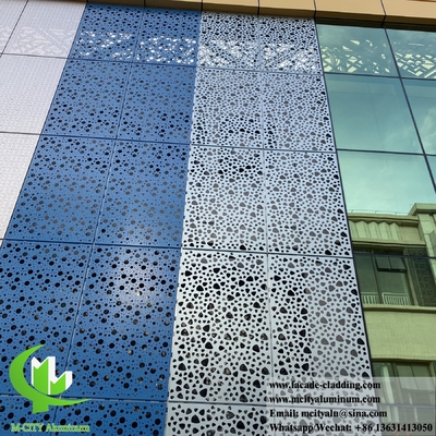 Arquitectónico corte láser revestimiento de pared de metal de aluminio PVDF revestimiento 15 años garantía de color decoración exterior