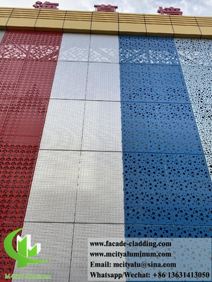 Paneles de revestimiento PVDF de metal para fachadas de paredes de aluminio perforado para edificios