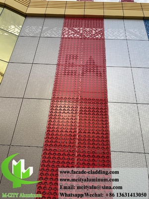 Paneles de revestimiento PVDF de metal para fachadas de paredes de aluminio perforado para edificios
