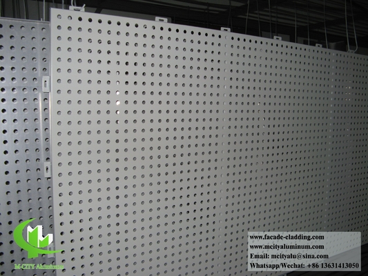 Perforando el panel de revestimiento de aluminio con paneles curvos de espiga sólida para el sistema de fachadas de edificios