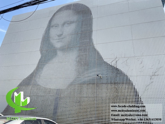 Decoración de revestimiento de paredes de metal perforado con pantalla de chapa de aluminio sólido